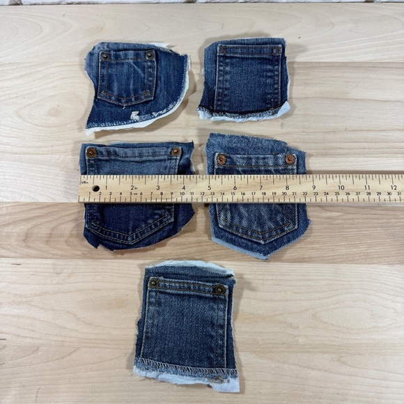 Denim for Crafting/Upcycling Asst. Pockets, Coin Pockets, Hems, Inseams - Picture 7 of 10